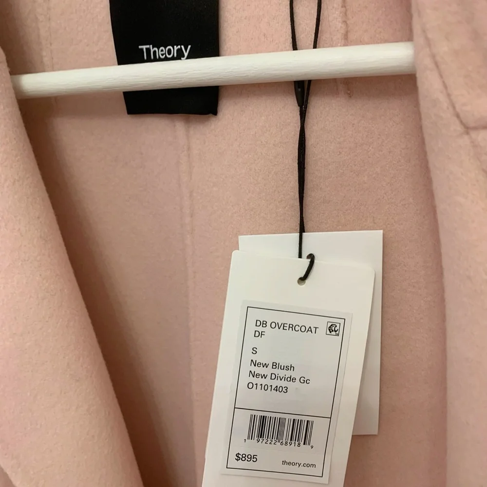 Theory Double Breasted Overcoat in Double Face Wool Cashmere - Picture 6 of 6